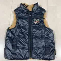ミキハウス　ダブルビー　リバーシブルダウンベスト90センチ
