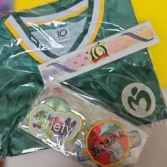 ミセス ゲームシャツ ワッペン10種、ラバーバンド付き