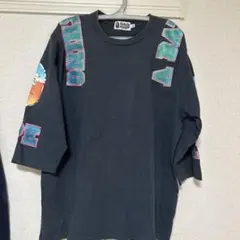 r*e様 A BATHING APE 七分袖 カットソー 2XL ブラックのサムネイル