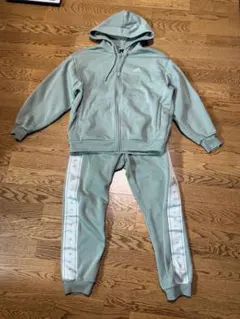 adidas ミントグリーン パーカーS上下セット