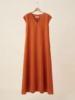 値下GALERIE VIE ギャルリーヴィー リネンワンピース オレンジ S