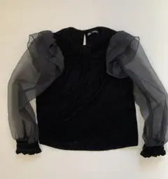 ZARA★ベロアシースルートップス