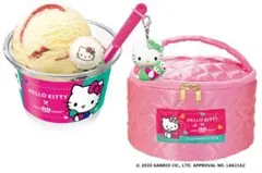 サーティワン✖️ハローキティ アイスクリームチャーム&バニティポーチ2点セット