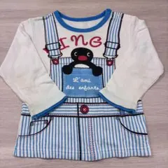 PINGU/ピングー 長袖 カットソー オーバーオール柄【９５サイズ】