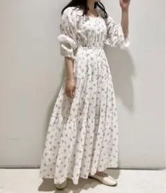 ✽✿ ジェラートピケ リトルローズ柄ドレス ピンク ✿✽