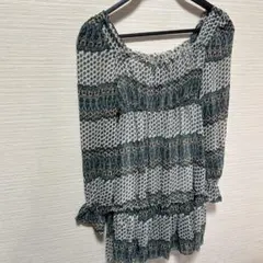 IB & only ボーダー柄 五分袖チュニック