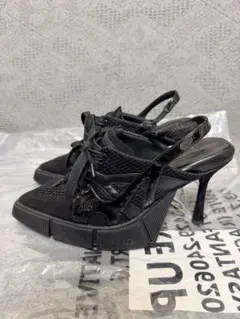 YELLO JET BLACK SNEAKER MULES ブラック ミュールのサムネイル