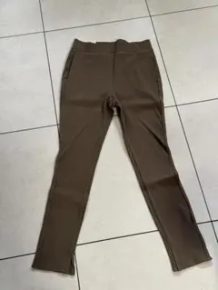 ユニクロUNIQLO★リブレギンスパンツMベージュ新品