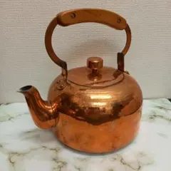 新品　銅製 ハンドメイド　 やかん ケトル 木製ハンドルのサムネイル