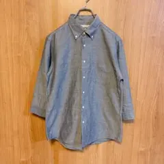 美品 green label relaxing ボタンダウンシャツ ブルー Lのサムネイル