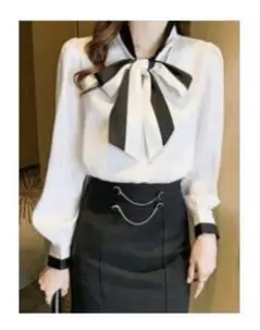 SHEIN ホワイト長袖シャツ M