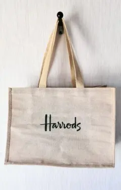 Harrods トートバッグ ベージュ キャンバス