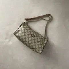 グッチ GUCCI PVC レザー ショルダーバッグ ポーチ ブラウン