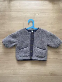 グレー ボアジャケット 80サイズ　tete a tete