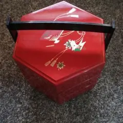 三段お重　手持ち付き