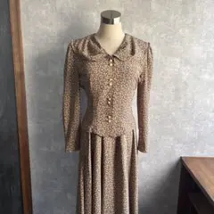 古着　ヴィンテージ 総柄ワンピース　used ビンテージ　希少　昭和レトロ