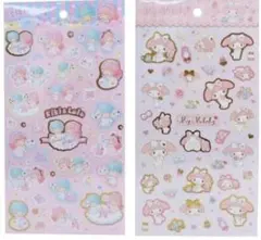 マイメロ　キキララ　大人気サンリオキャラクターシールシート