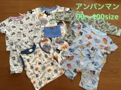 【90〜100size】アンパンマンTシャツ・カットソー・パジャマ