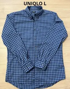 UNIQLO ギンガムチェック　長袖シャツ　L