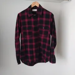 確実正規品 SAINT LAURENT 赤黒チェックネルシャツのサムネイル