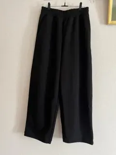 ユニクロC スウェットワイドパンツ　ブラック　S 標準丈
