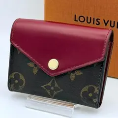 ルイヴィトン モノグラム ポルトフォイユ ゾエ フューシャ 三つ折り財布