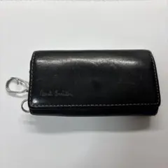 Paul Smith ブラック レザー キーケース リング付き - メルカリ