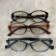 ファッション 伊達 ブルーライトカット 3点セット