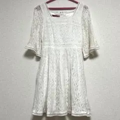 ドーリーガール　アナスイ　花柄 フリル 半袖 総レース　ワンピースのサムネイル