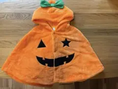 ハロウィン　かぼちゃ　コスプレ　ベビー　キッズ　ポンチョ　70〜90
