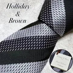 新品タグ付き　Holliday & Brown ネクタイ　ストライプ　イタリア製のサムネイル