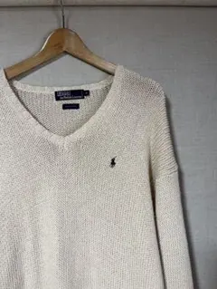 古着 ラルフローレン コットンニット polo スクールニット ユニセックス