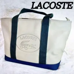 LACOSTE ラコステCLASSICキャンバスファスナートートバッグ　ベージュ
