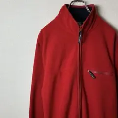 HILL CORP フルジップ フリース ジャケット アウター レッド M 古着