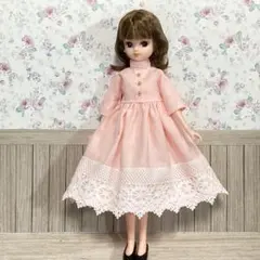 リカちゃん　パステルピンクのワンピース