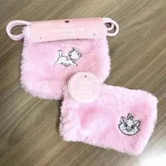 ディズニー　おしゃれキャット　マリーちゃん　ふんわりポーチ　ファー巾着
