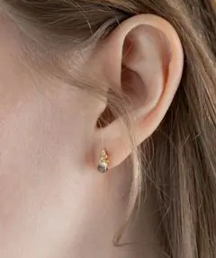 ナチュラルストーンキンモクセイチタンポストピアス【MUK 】