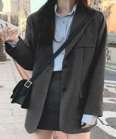 ダークグレー テーラードジャケット