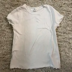 H&M リブTシャツ ホワイト 122/128のサムネイル