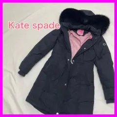 ● ケイトスペード ロング ダウンコート フード 長袖 黒