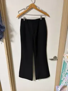 GU スラックス フレアパンツ ブラック M