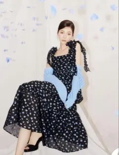 サンプル品 jenny fax organdy fling dress navy - メルカリ
