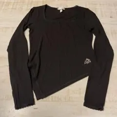 スクエアネック 長袖 Tシャツ