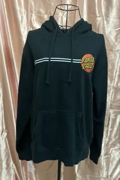 SANTA CRUZ フロント・バックプリントブラック パーカー