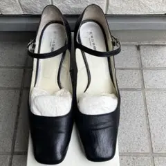 COMME CA DU MODE ブラックストラップヒール