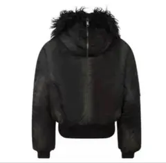 n2b fur bomber jacket ブラック