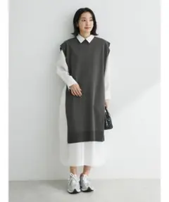 新品 chocol raffine robe ロングニットベスト