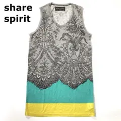 ☆未使用品☆ SHARE SPIRIT デザインノースリーブ 2026年最新】SHARE SPIRIT メンズ タンクトップ・ノースリーブトップス