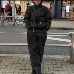 POETICCOLLECTIVE ブラック ダウンジャケット XL