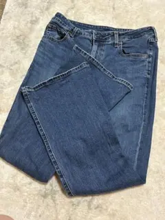 【美品】GU スリムフレアジーンズ Lサイズ 68 BLUE